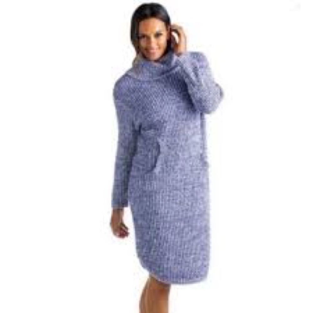 Softies Women's Marshmallow Slouch Turtleneck Lounge Size XS Gray Cozy